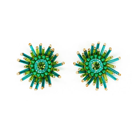 Beth Ladd Collections - Sunburst Earrings in Teal