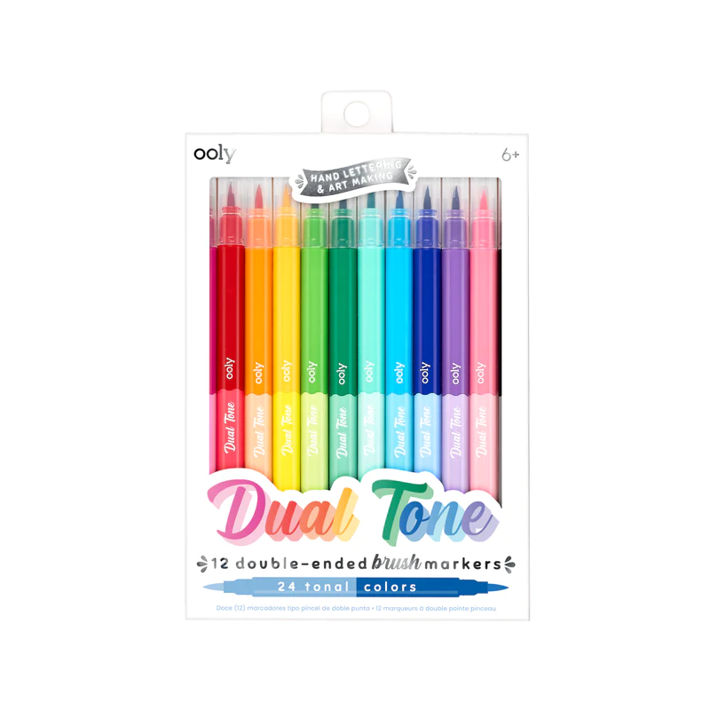 Dual Tone Double Ended Brush Markers