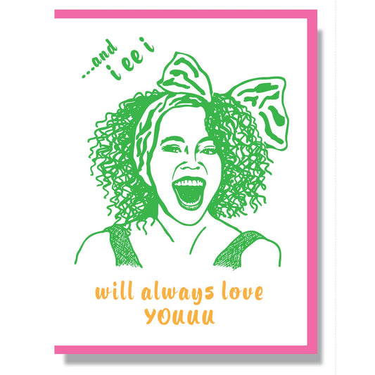 I Will Always Love You Whitney Houston Card