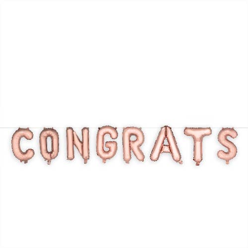 Rose Gold CONGRATS Balloon Garland