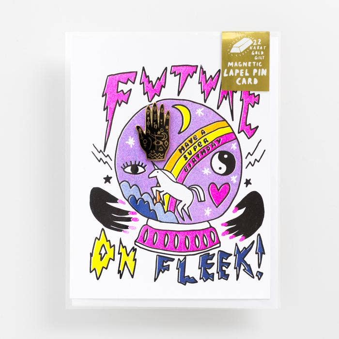Yellow Owl Workshop - Mystic Hand Pin And Future On Fleek Card