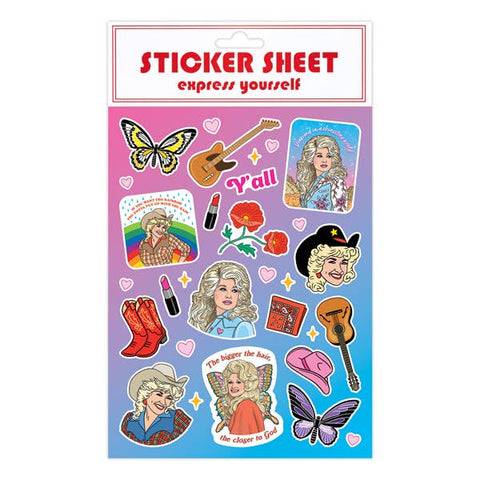 Dolly Cowgirl Sticker Sheet