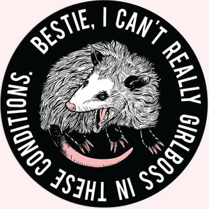 Mugsby - Bestie I can't Really Girlboss Funny Sticker Decal