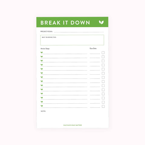 Break it down Notepad