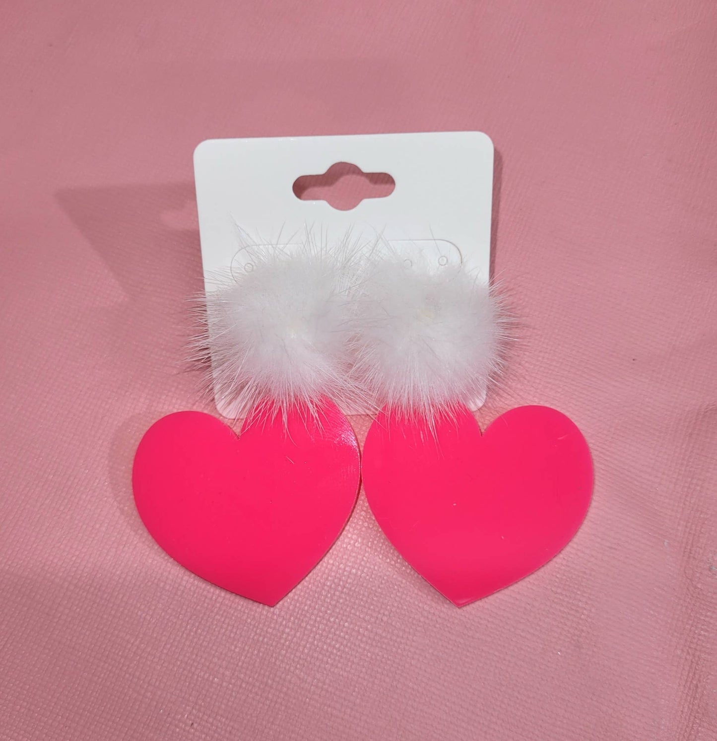 Valentine's Hearts Mink Poms