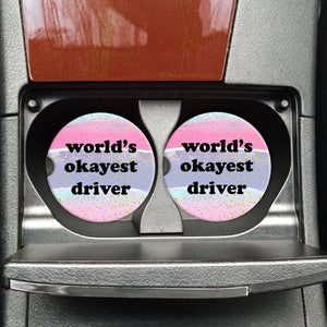 World's Okayest Driver Car Coasters