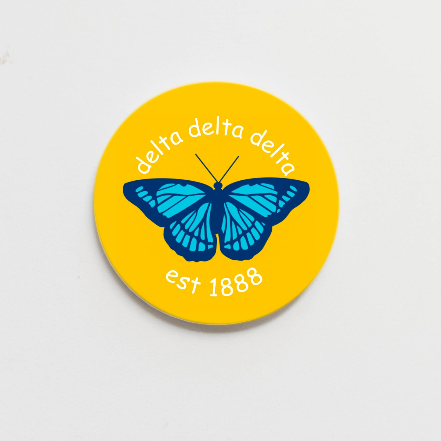 Tri Delta Butterfly Button
