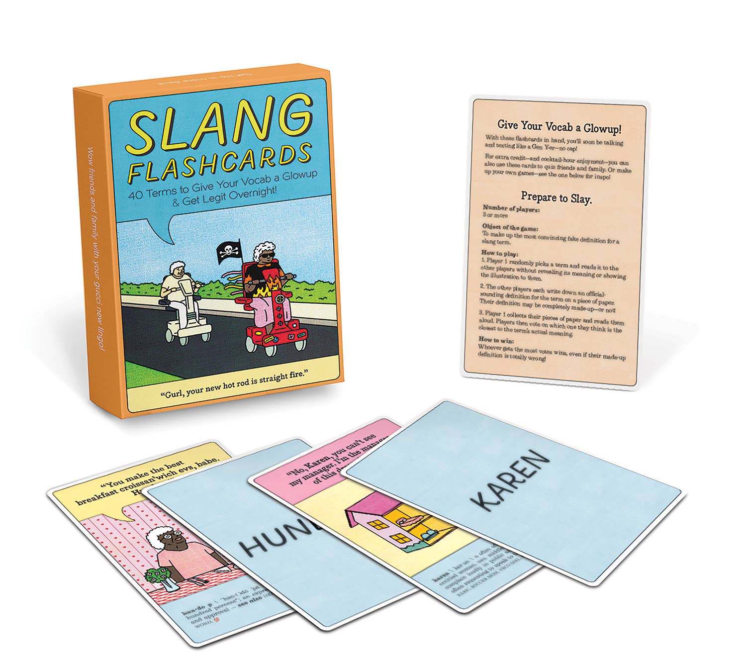 Slang Flashcards Deck, 50 Cards