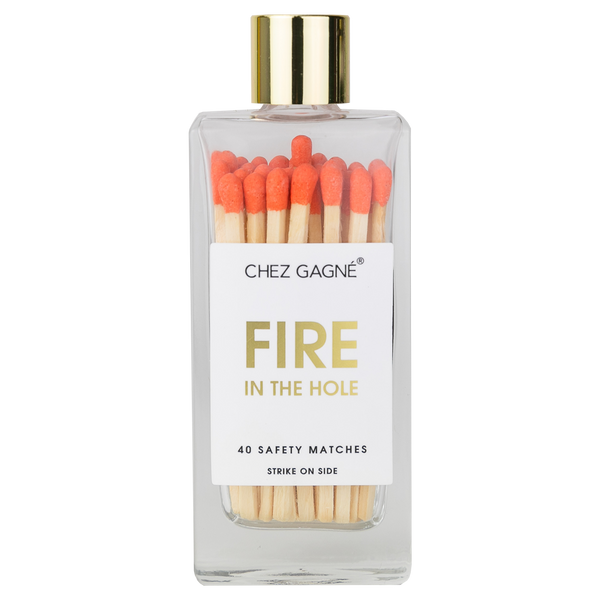 Fire in the Hole - Glass Bottle Matches - Orange