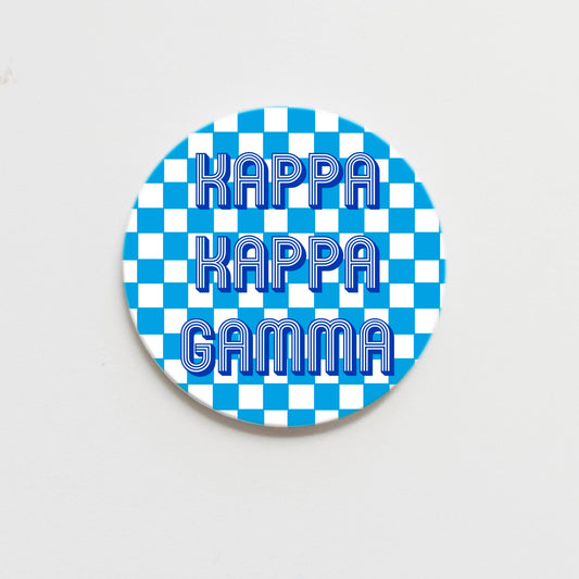 Kappa Kappa Gamma Checkerboard Button