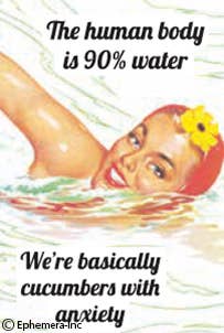 The human body is 90% water Magnet
