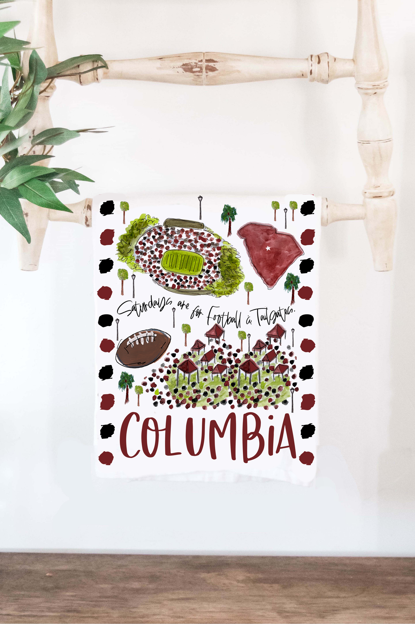 Columbia SC Tea Towel