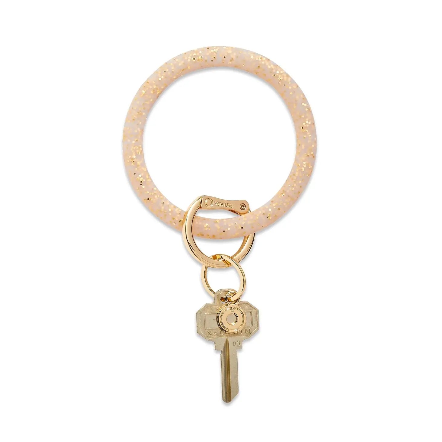 Rose Gold Oventure Ring Leather Big O® Key Ring Rose Gold Croc