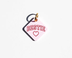 BESTIE ❤️ Pastel Acrylic Pet Tag