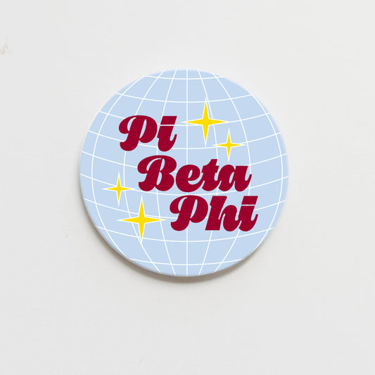 Pi Beta Phi Disco Button