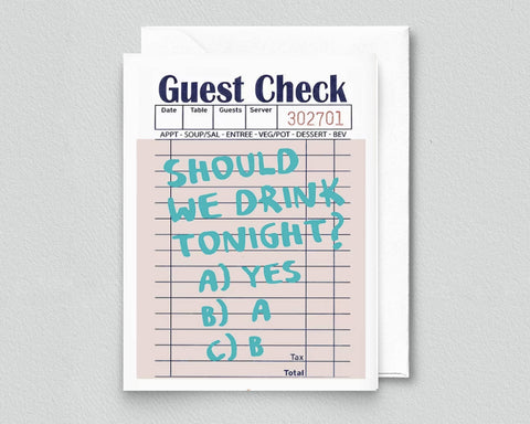 Should We Drink? Card