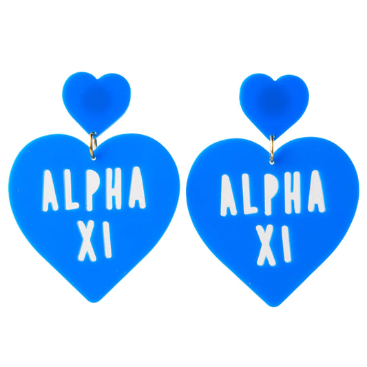 Heart Earrings - Alpha Xi Delta