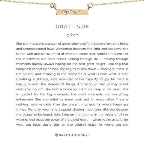 Gratitude Necklace - Bryan Anthonys