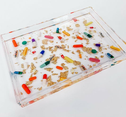 Pills + Gold Small Tray