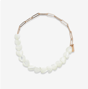 Pura Vida - Pearl Heart Paperclip Chain Bracelet
