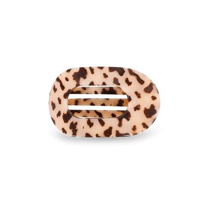 TELETIES - Blonde Tortoise Small Flat Round Clip