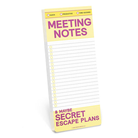Knock Knock - Meeting Notes Make-a-List Pad
