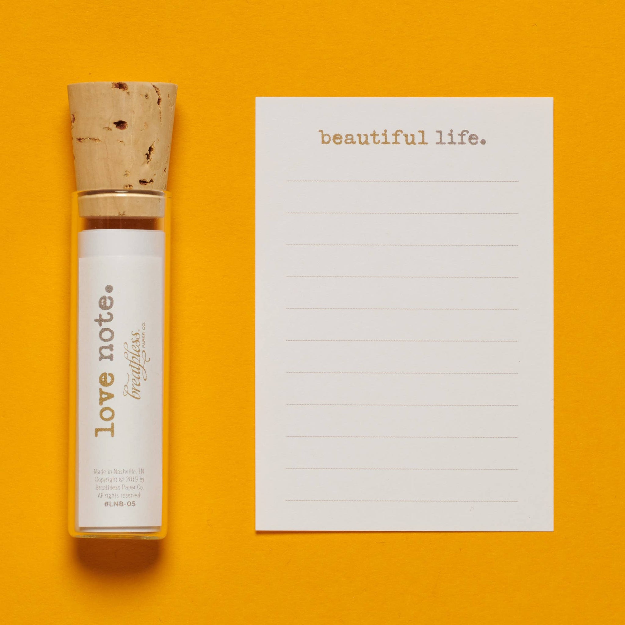 Beautiful Life Love Note Bottle