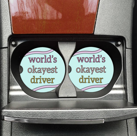 World's Okayest Driver Funny Car Coasters, New