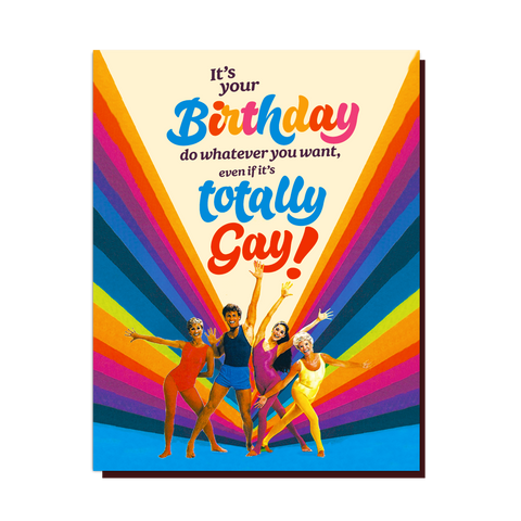 Totally Gay 80's Birthday Card