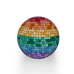 Rainbow Pride Disco Ball Coaster