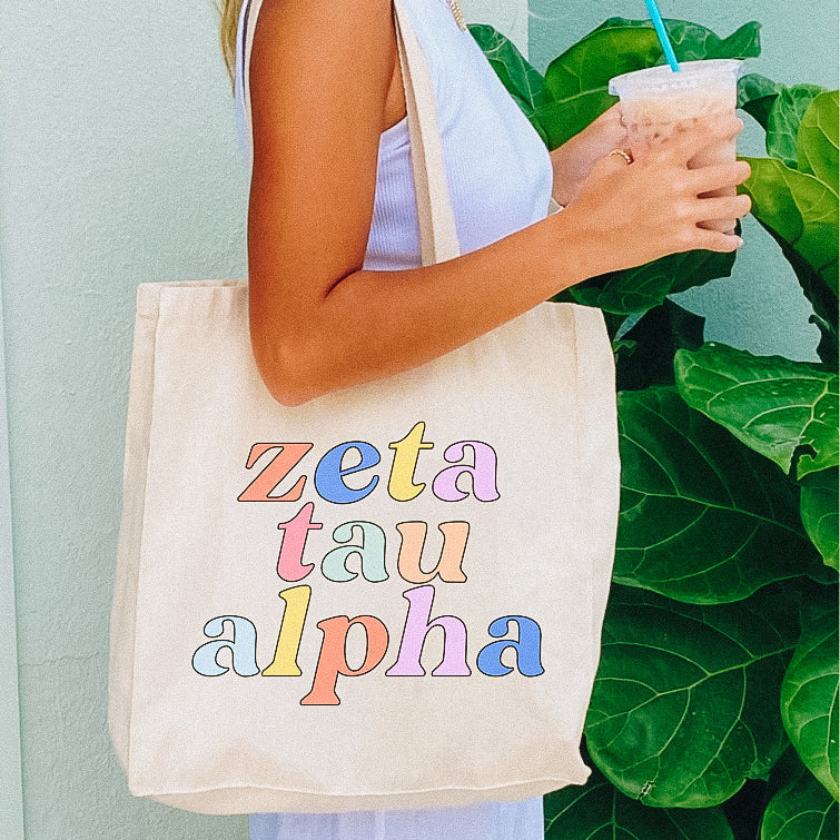 All Sorority Canvas Tote
