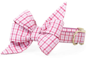 Crew LaLa - Palmer Pink Belle Bow Dog Collar