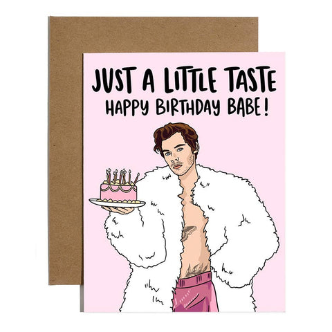 Harry Styles - Just A Little Taste Cake Birthday Card