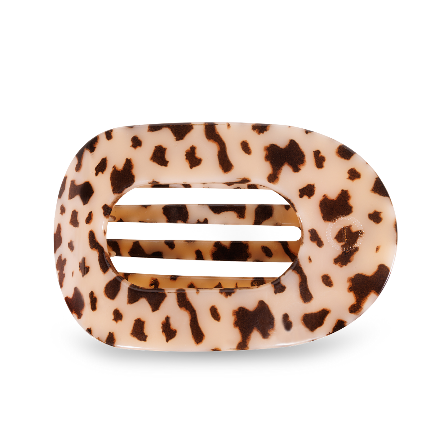 TELETIES - Blonde Tortoise Large Flat Round Clip