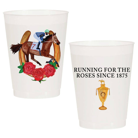 Running For The Roses Kentucky Derby Frosted Cups