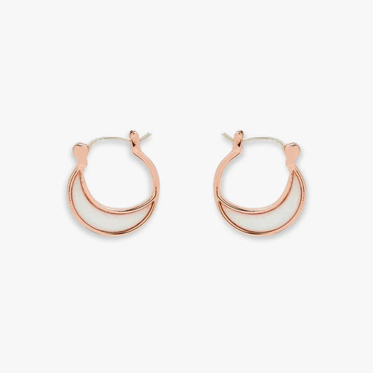 Pura Vida - Opal Crescent Hoop Earrings