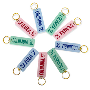 Columbia Acrylic Rectangle Keychain