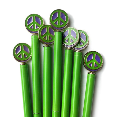Enamel Peace Pen - Green