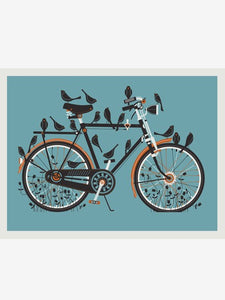 Bird Bike Lg Print
