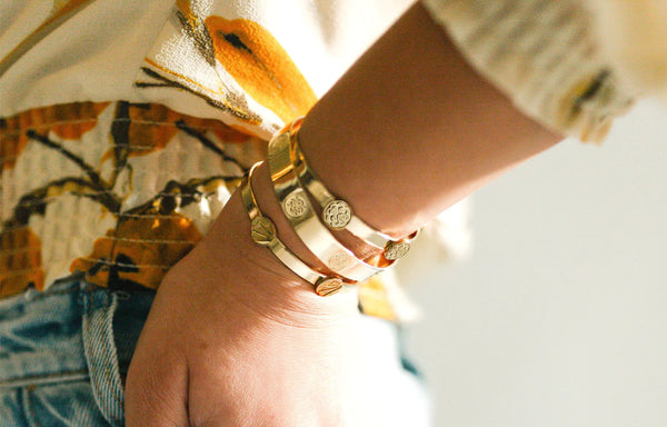 Elsa Leigh - Gold Skinny Stacker Bracelet